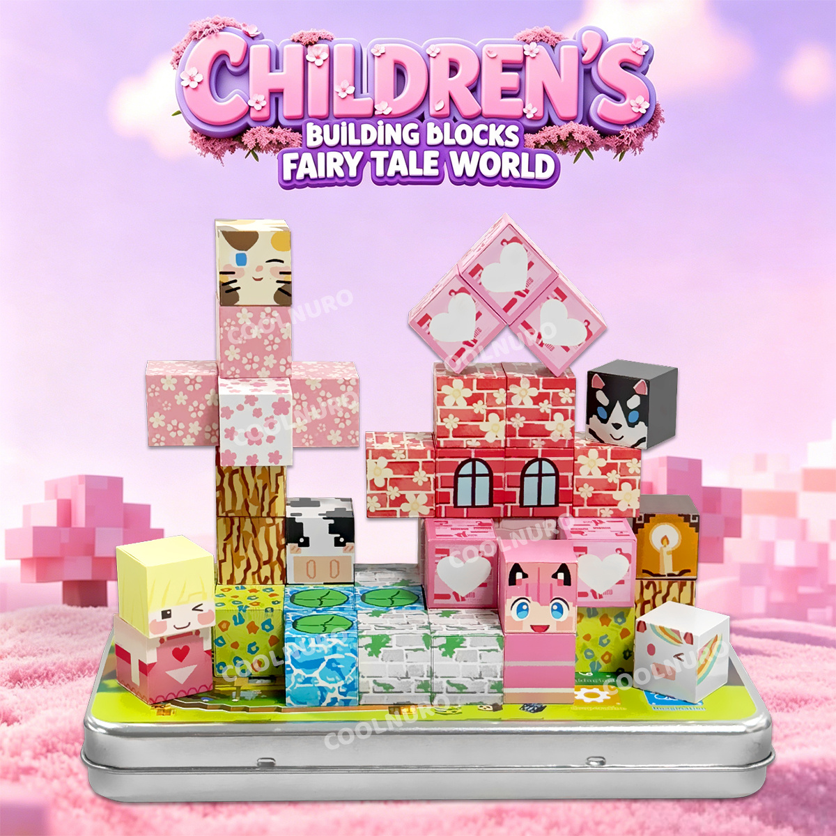 Children Travel Magnetic Toys, DIY Stacking Blocks